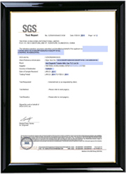 SGS certificate for Mask & snorkel set